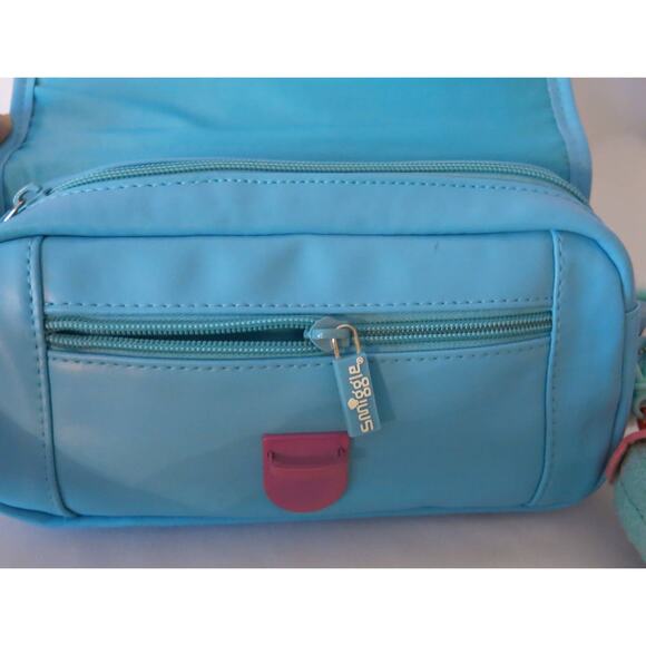 SMIGGLE Owl Purse/Handbag/Makeup Bag/Pencil Case Glitter Zippers Pom Poms Blue - Picture 6 of 12